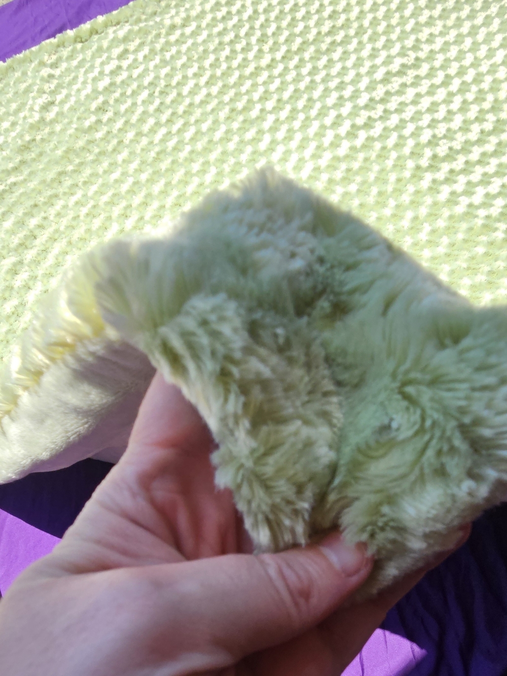 Vintage '90s My Kind Of Blanket Lime Green Soft Plush Throw MB Creatives RARE!